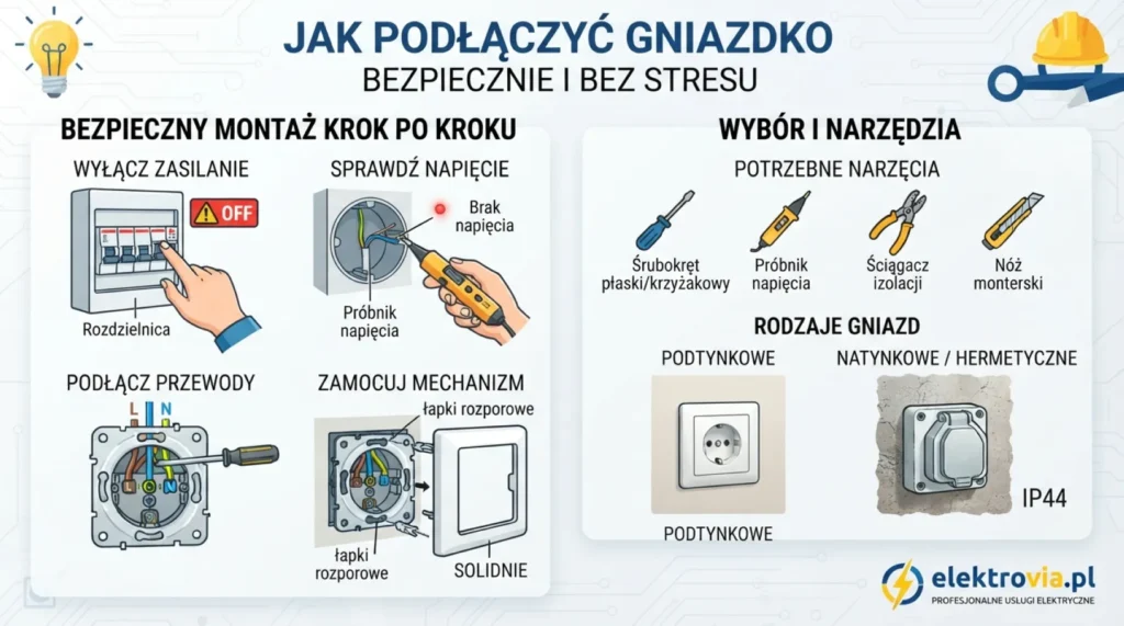 jak podłączyć gniazdko bezpiecznie i bez stresu